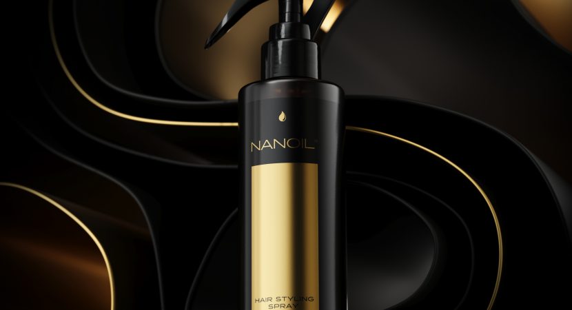 en spray för förbättrad hantering av håret Nanoil